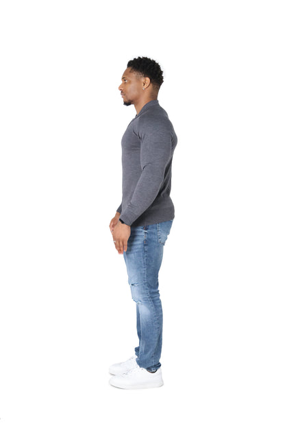 Luxury Silky Wool Knit Long Sleeve Poly Tops