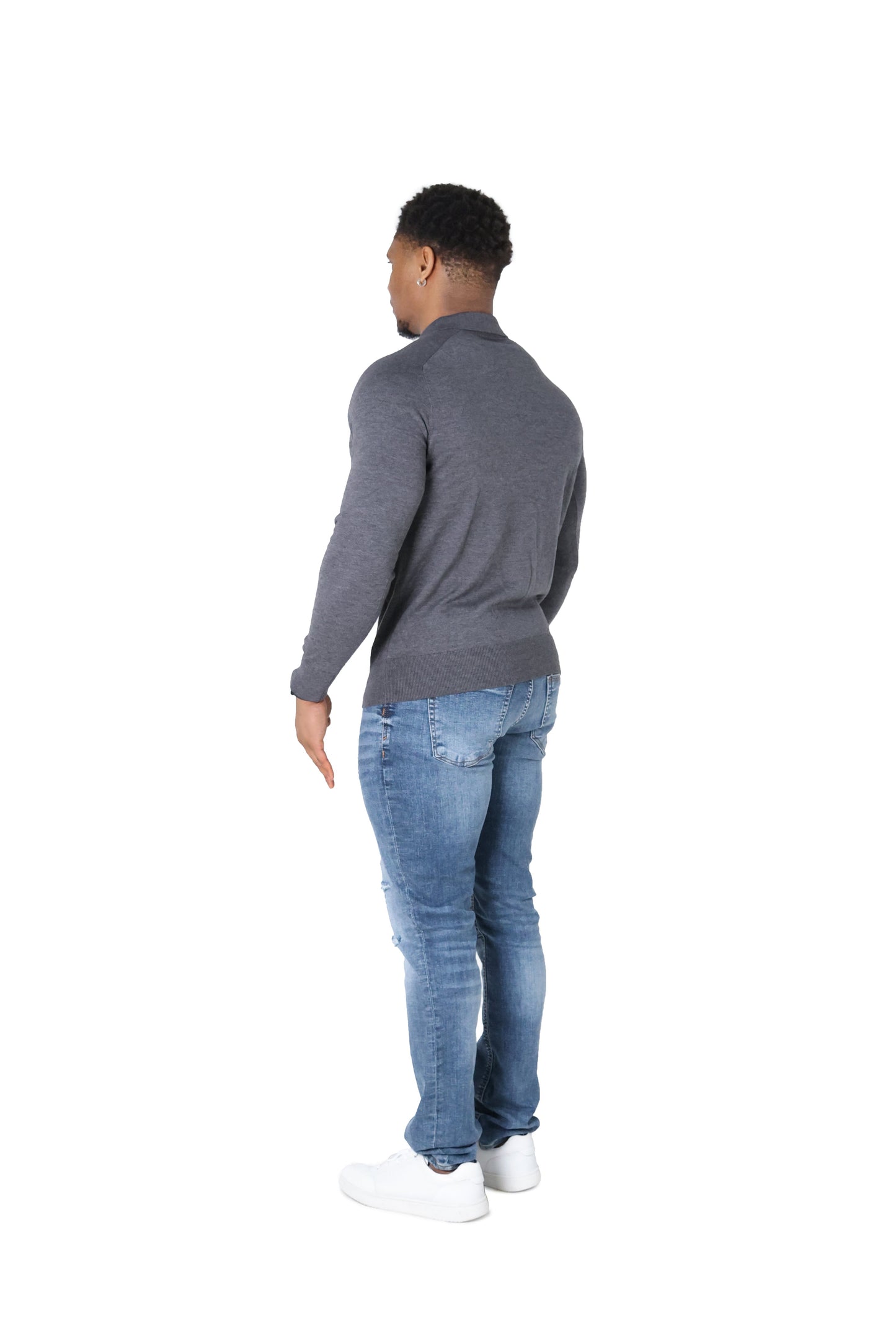 Luxury Silky Wool Knit Long Sleeve Poly Tops